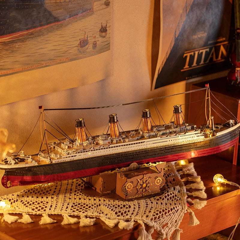 Puzzle 3d Titanic Metal Illuminé